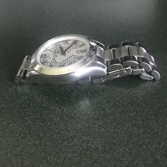 Michael Kors Silver Tone Ladies Layton Chronograph Stainless Steel Watch MK5958 - Picture 8 of 15